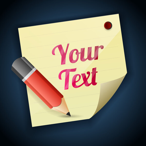 Векторная иллюстрация чистой бумаги и карандаша
.