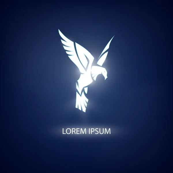 Eagle Symbol Blue Background Mascot Emblem Design — Stock Vector