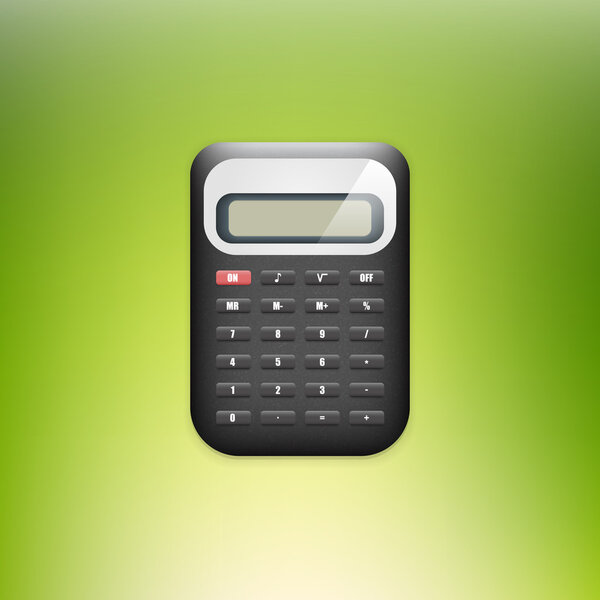 Vector calculator on green background