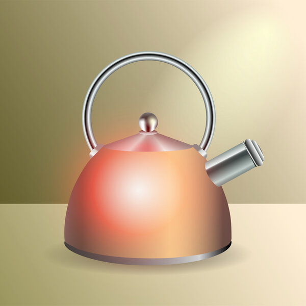 vector design of glossy kettle