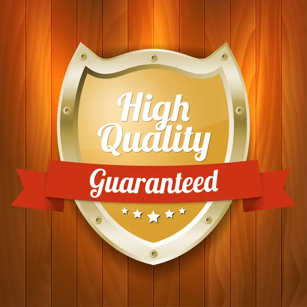 High Quality Shield Guaranteed — Stock Vector