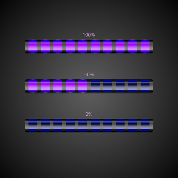 Векторный набор погрузочных полос
.