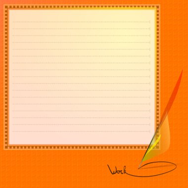 Note Paper. Vector Illustration. clipart