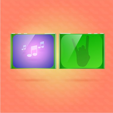 music player vector illustration clipart