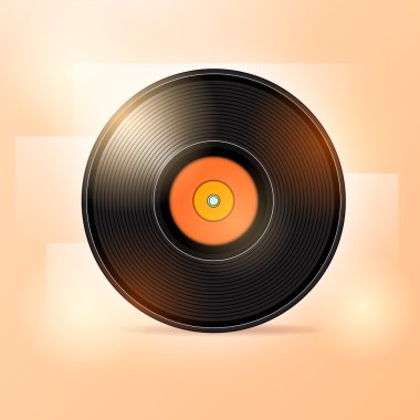 Vector illustration of vinyl disc clipart