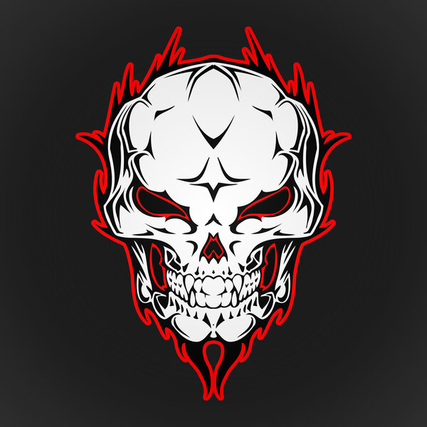 Vector Design Skull — Stock Vector