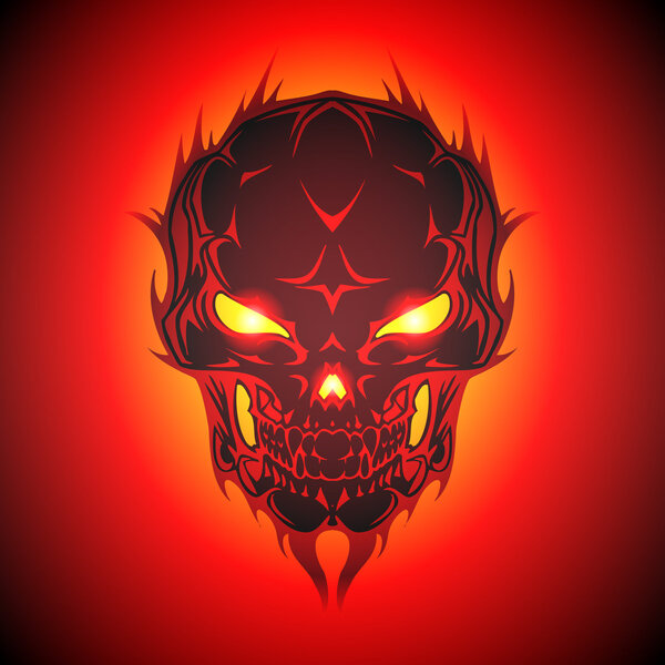 Vector Design Skull — Stock Vector