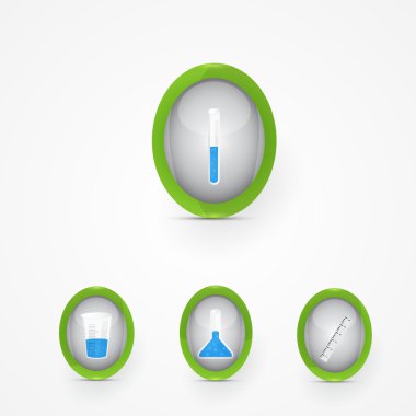 Set of science icons clipart