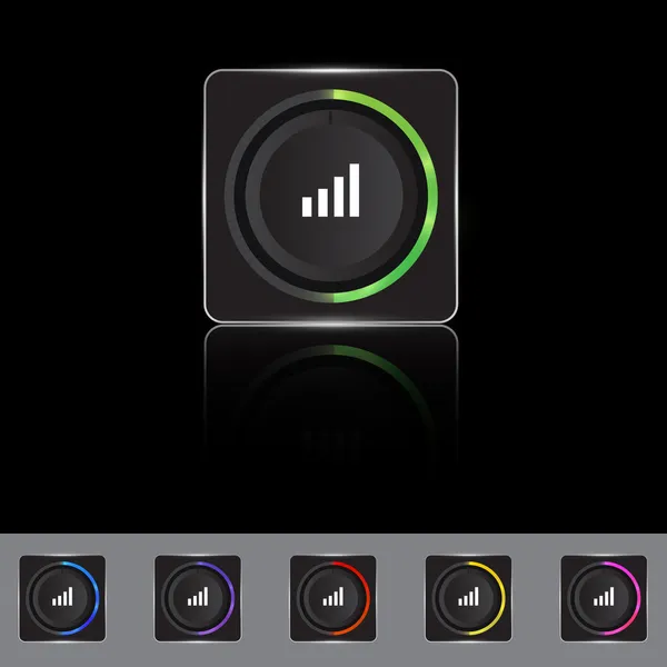 ボリューム ボタンのベクター デザイン — ストックベクタ