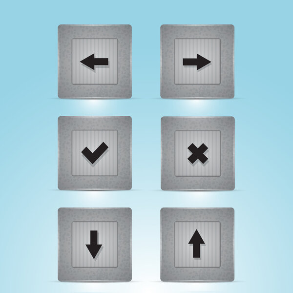 Векторные кнопки с иконкой навигации
