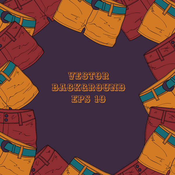 Векторный фон с различными шортами
.