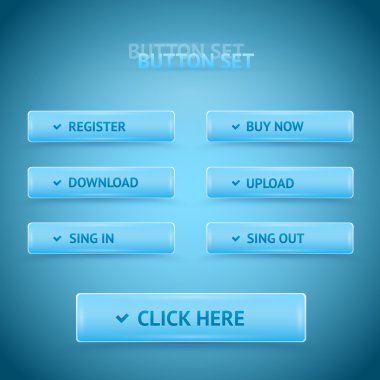 Vector premium web buttons. clipart