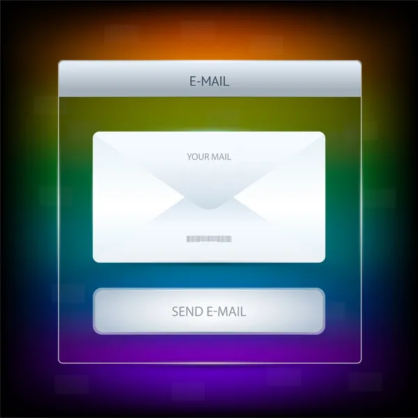电子邮件图标图形按钮 矢量插画 — 图库矢量图片