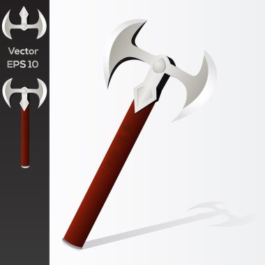 vector design of battle axe clipart