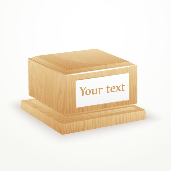 Vector illustration of wooden empty stand