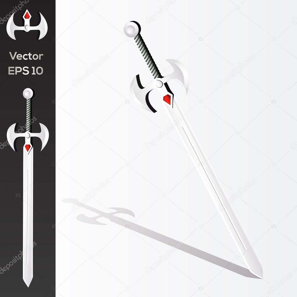 vector design of sword illustration