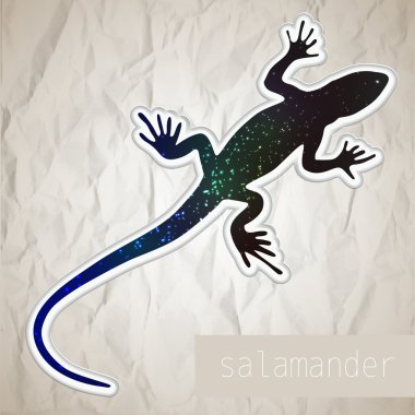 Abstract salamander. Vector illustration. clipart