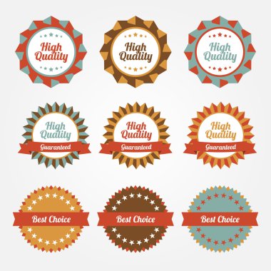 Set of vector stickers, badges, labels clipart