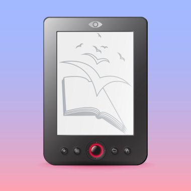 Vector e-reader illustration clipart