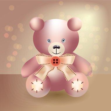 Cute teddy bear - vector illustration clipart
