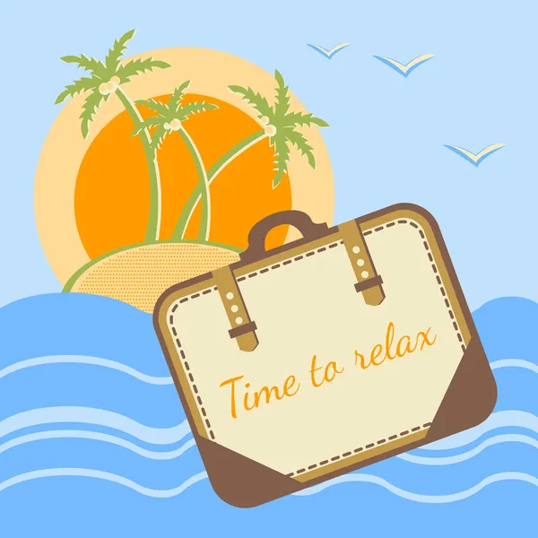 Fondo Concepto Vacaciones Verano Vector — Archivo Imágenes Vectoriales