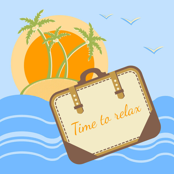 Summer holidays concept background. Vector.