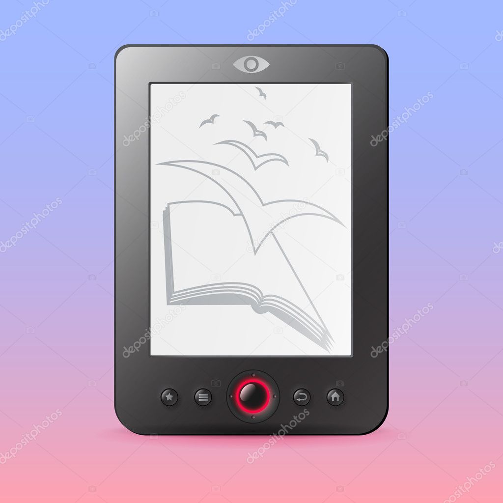 Vector e-reader illustration