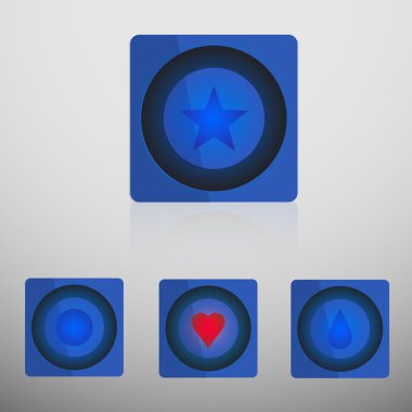 Simple vector internet buttons