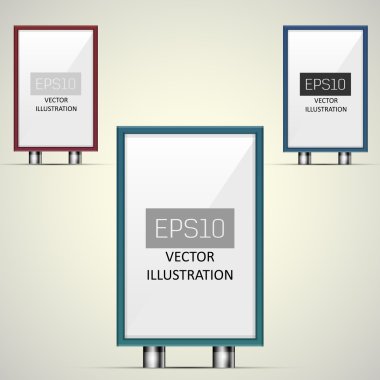 Vector illustration of billboards clipart