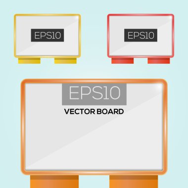 Vector illustration of billboards clipart