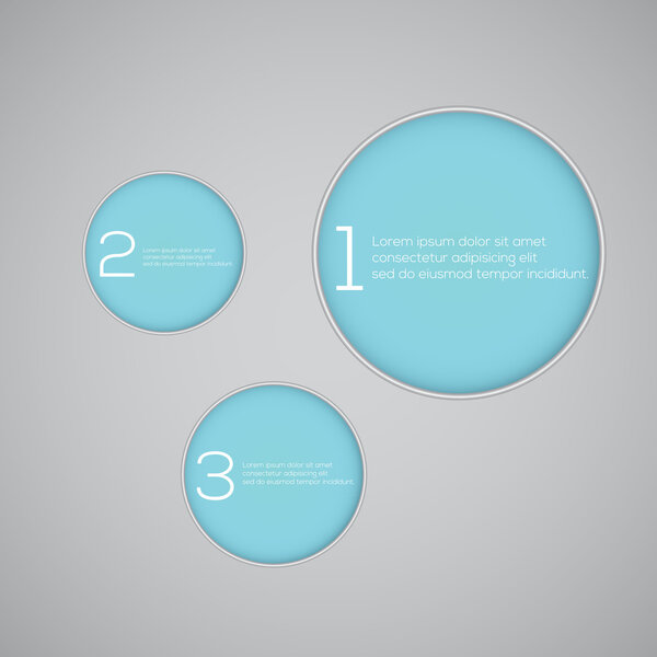 Vector blue banners with information