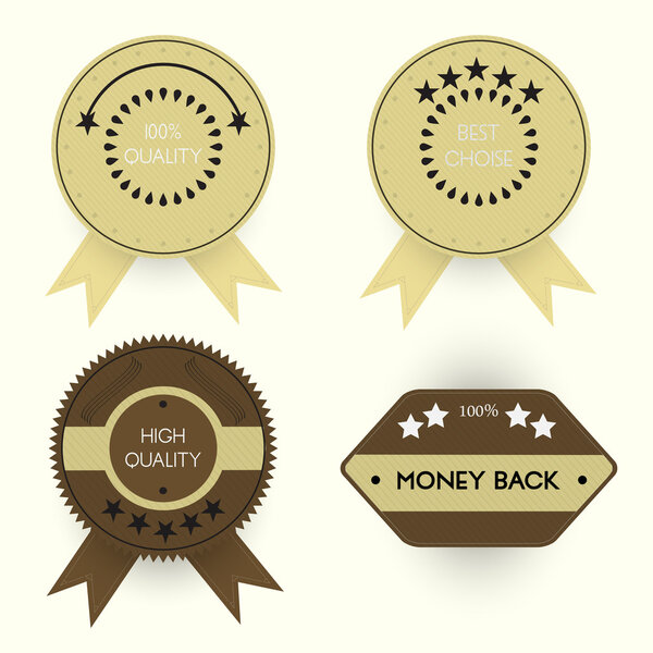 Set of stylish quality badges