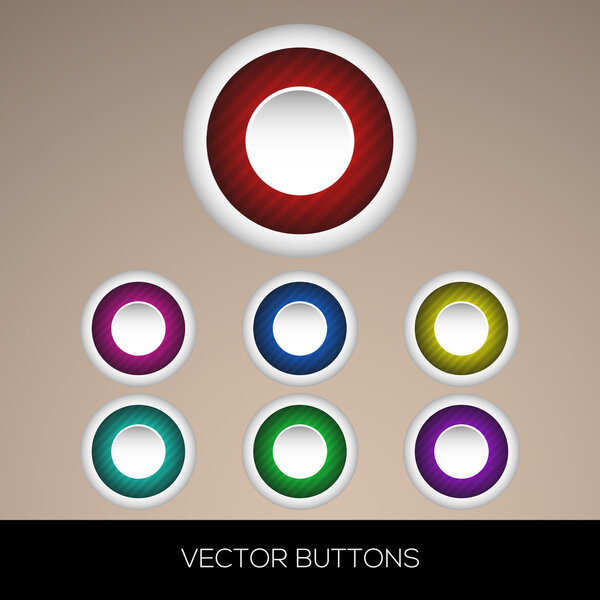 Set of colorful buttons