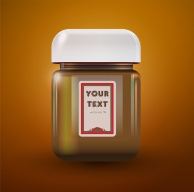 Illustration of a jar of peanut butter clipart