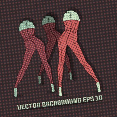 Vector background with female legs. clipart