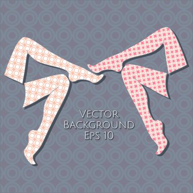 Vector background with female legs. clipart