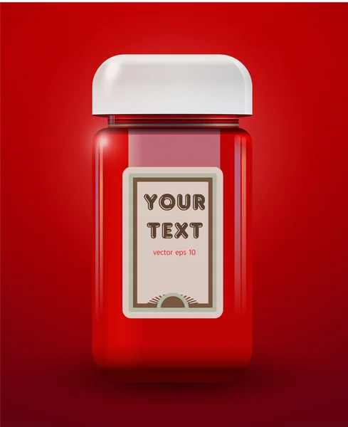 Bouteille Ketchup Réaliste Vectorielle — Image vectorielle