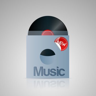 Vector illustration of music disc. clipart