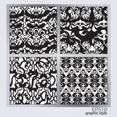 Vector set of abstract backgrounds. clipart