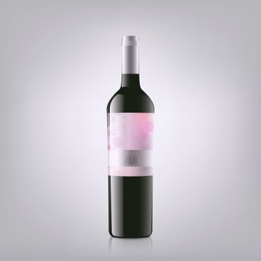 Wine Bottle. Vector Illustration clipart