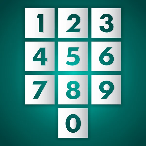 Vector Set Numbers — Stock Vector