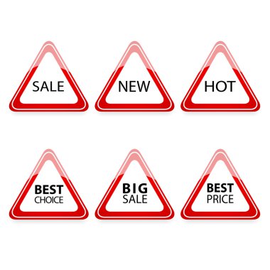 The triangle traffic sign for sale. clipart