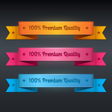 Vector ribbons collection of premium quality clipart