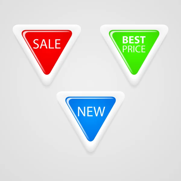 Triangle Buttons Sale — Stock Vector