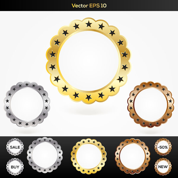 Набор векторных этикеток
