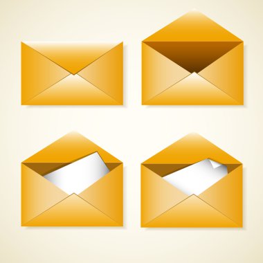 Vector set of envelopes clipart