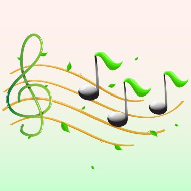 Summer musical banner.Vector clipart