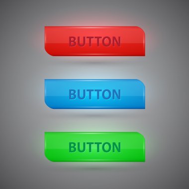 Set of colorful buttons. Vector Illustration clipart