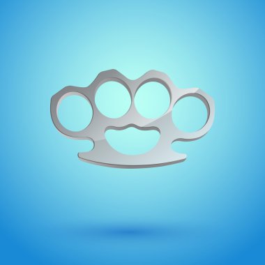 Brass knuckles. Vector illustration clipart