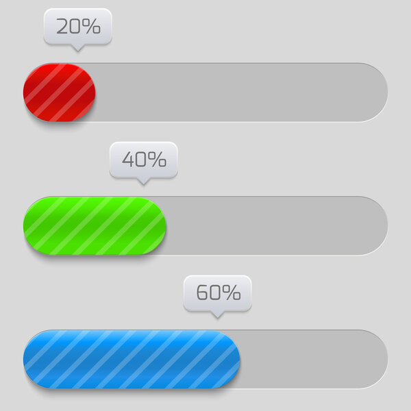Vector progress bars vector illustration 